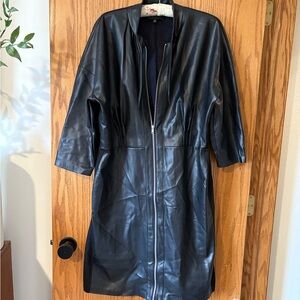 Black faux Leather Women's Jacket